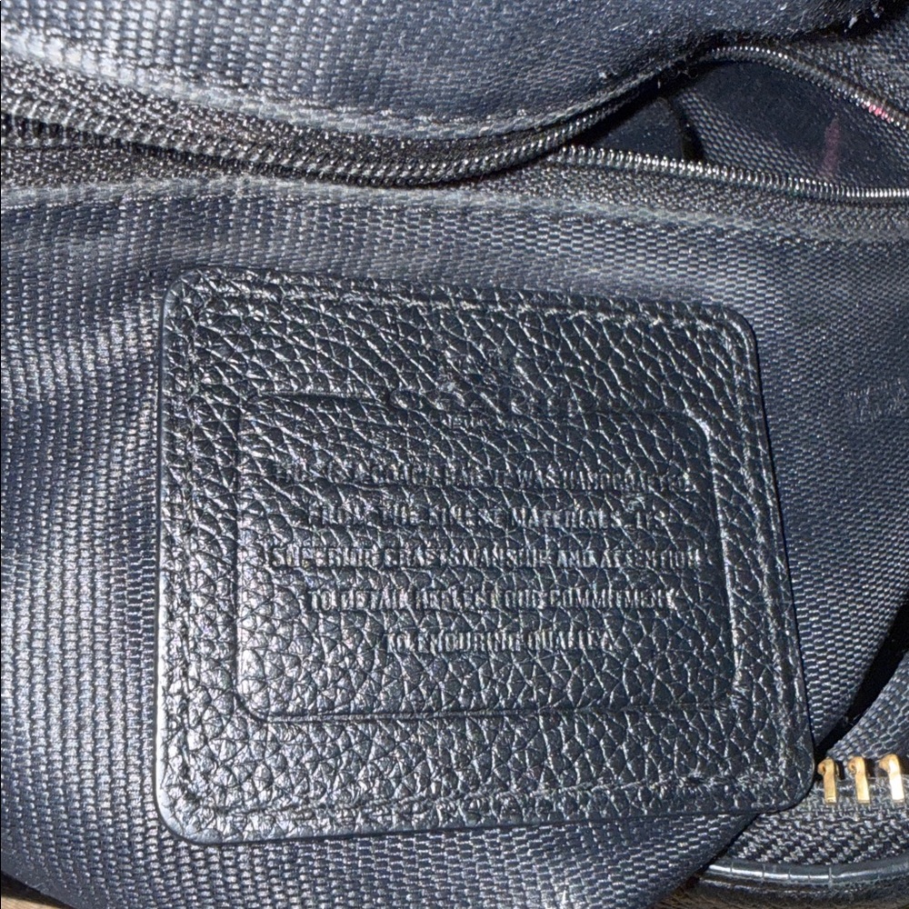 Coach Prairie Whiplash Satchel Crossbody Handbag Black Pebbled Leather preowned - Picture 10 of 16